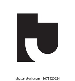 negative space alphabet logo design