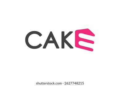 NEGATIVE SPACE CAKE LOGO VECTOR