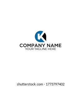 Buchstabe K-Symbol-Design-Vorlage. Trendy Minimal Monogram Design Konzept. Grafisches Alphabet-Symbol für Unternehmensidentität. Kreatives Vektorelement.