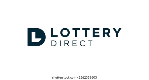 Negative space D and L combination logo, simple D and L combination logo