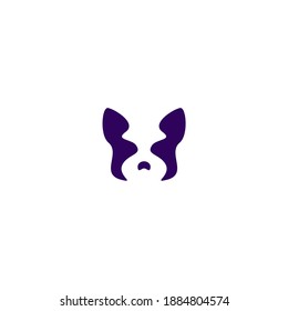 negative space dog logo design