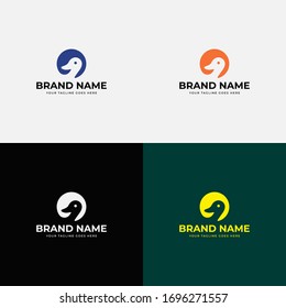 Negative Space Duck Logo design. Linear style Luxury lineart icon. Outline Swan Bird Logotype Jewelry Fashion concept. Duck logo. Bird logo. Hunting, Bird line art. Bird flat logo.