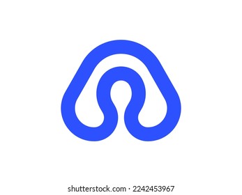 Negative space earphone logo, Letter a logo mark and earphone logo for brand identity