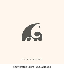 negative space elephant logo design inspiration