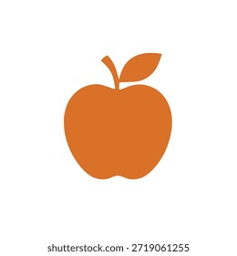 Negatives Leerraum-Frucht-Symbol, bei dem die Form durch einen weißen Ausschnitt auf einem einfarbigen Kreis gebildet wird