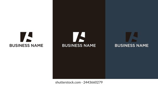 Diseño inicial de la plantilla del logotipo de la letra H del espacio negativo para la identidad de la marca