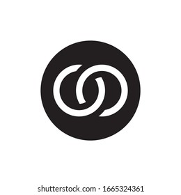 espacio negativo icono de círculo de punto caliente vector plano aislado en fondo blanco
