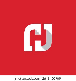 Negative Space Initial Letter H Logo design vector template