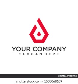 negative space letter d logo