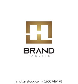 Negative space Letter H and-EF-logo