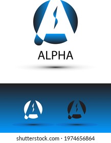 negative  space A letter logo design