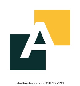 letra de espacio negativa Diseño de logotipo A
