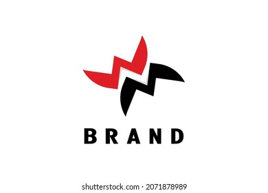 Negative space letter N logo design. Letter N on negative space with shuriken shape design concept. Creative modern simple and unique logo design. Suitable for any industry.	