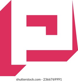 icono de letra de espacio negativa P