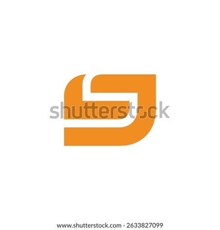 Negative Space Letter S Logo design vector template