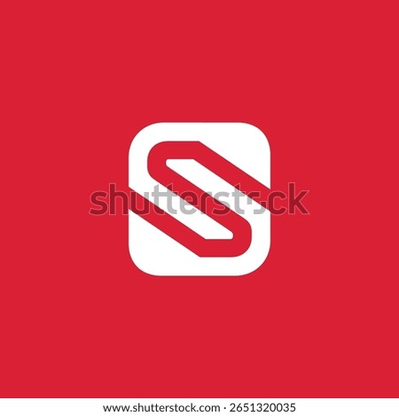 negative space letter s round logo design vector template