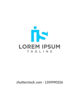 negative space logo IS