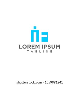 negative space logo IF