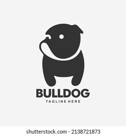 Negative Space Logo of Bulldog Vactor Eps 10