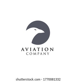 negative space logo design of eagle,vector inspiration design