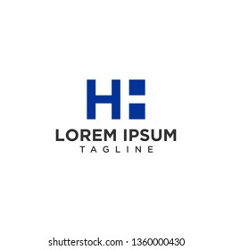 negative space logo HH