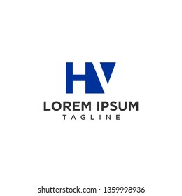 negative space logo HV