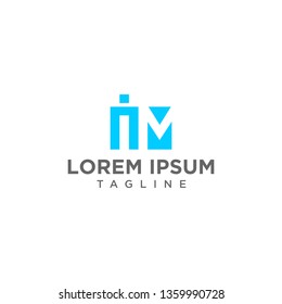 negative space logo IM