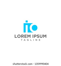 negative space logo IO