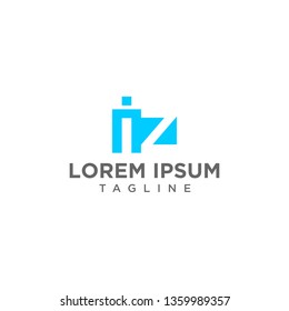 negative space logo IZ