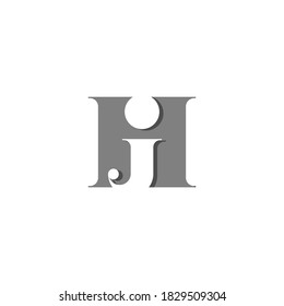 negative space logo of a letter j in a square forming the letter h
