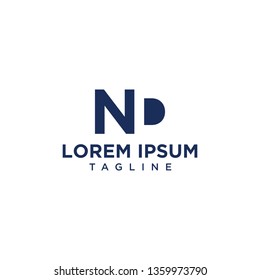 negative space logo ND