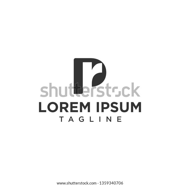 Negative Space Logo Pr Stock Vector (Royalty Free) 1359340706 ...