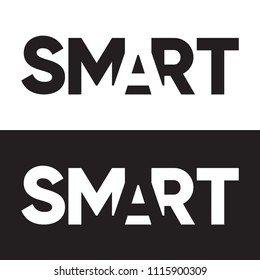 Negative Space Modern Abstract Typographic Smart Logo