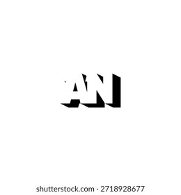 AN Negative Space Monogram Logo - Modernes minimales Buchstabendesign