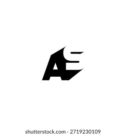 Logotipo del monograma del espacio negativo de AS – diseño minimalista moderno de la marca de letras