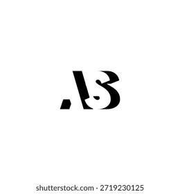 Logotipo del monograma del espacio negativo de AS – diseño minimalista moderno de la marca de letras