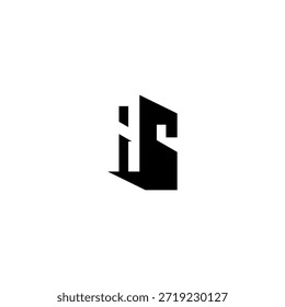 Logotipo del monograma del espacio negativo de AS – diseño minimalista moderno de la marca de letras