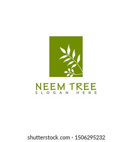 Negative Space Of Neem Tree Logo