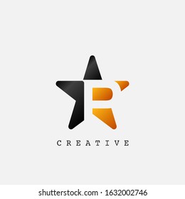 Negative Space PLetter Initial Abstract Techno Star Logo vector design for company identity.