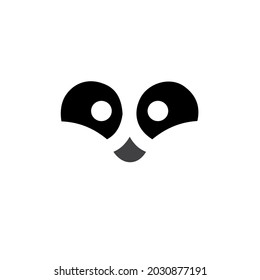 negative space raccoon logo design vector