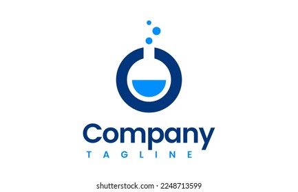 Negative space round chemical test laboratory