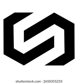 
Negative space s letter branding vector