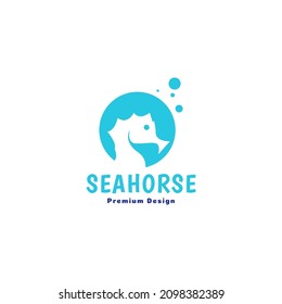 Negative Space Seahorse Abstract Logo Symbol Icon Vector Graphic Design Illustration Idea Creative