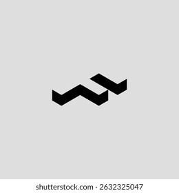 Negatieve ruimte en Schaduw van F-letter. Uniek initieel logo van L letter. Combinatie voor beleggingsicoon, financiën, marketing. Teken- of symboolletter. E-logo. Alfabet negatief logo. Negatief 3 D van L.