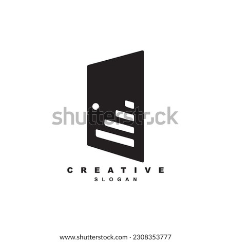 Negative space stairway logo design vector for your brand or  business