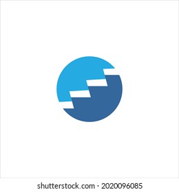 espacio negativo subir el icono vectorial de la escalera