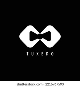 Negative space tuxedo logo. Black and white logo. Suitable for business, fashion, company, organization, product, and brand.