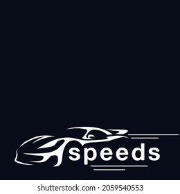 Negative Sport Car Background Template Design Inspiration Idea