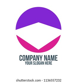 negative square and globe abstract company logo concept