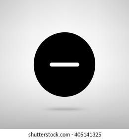 Negative symbol. Vector illustration